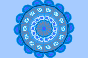 Blaues Mandala
