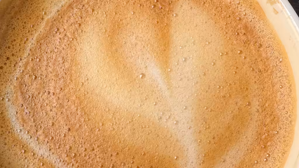 Cappuccino Latte Art Herz Gelungener Schaum