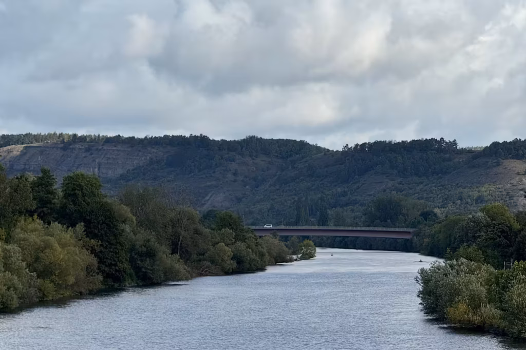 Der Main bei Karlstadt von der Brücke aus