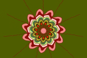 dichtes grünes Mandala