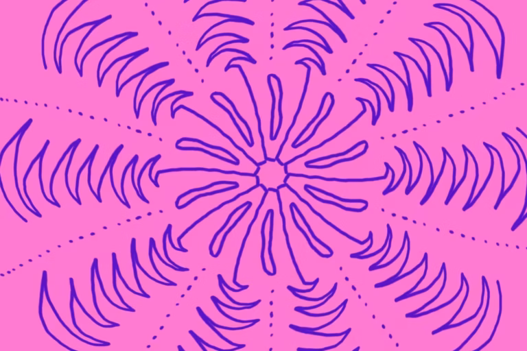 Pink Mandala Blau