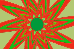 Rot Grünes Mandala