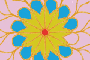 Mandala mit eingebautem Fehler