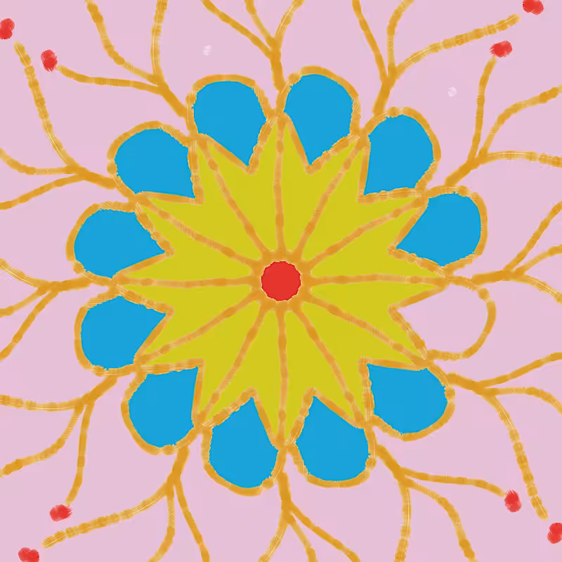 Mandala mit eingebautem Fehler