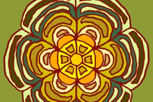 Grün Braunes Mandala
