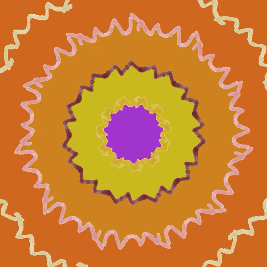 Braun-Goldenes gezacktes Mandala