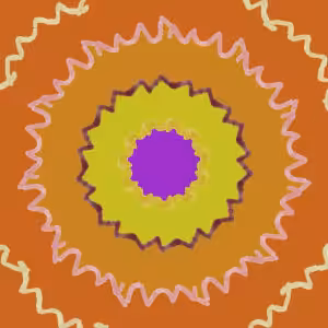 Braun-Goldenes gezacktes Mandala