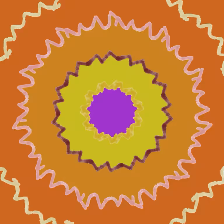 Braun-Goldenes gezacktes Mandala