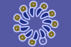 Mandala in Blau