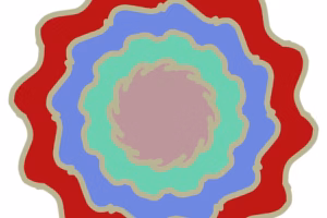 Mandla in Rosa, Grün, Blau und Rot