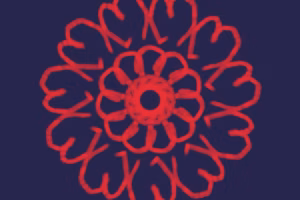 Mandala mit Herzen