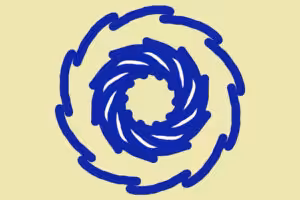 Mandala wie Sägeblatt