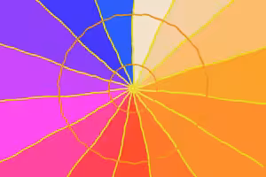Strahlenförmiges Mandala in vielen Farben als Sinnbild für die unterschiedlichen Denkgebäude und Sichtweisen auf Krankheit