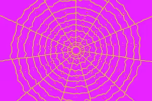 Handgemaltes Mandala mit goldenem Spinnennetz-Muster auf pinkfarbenem Hintergrund als Sinnbild für Spiritual Bypassing und das Verfangensein in einem System